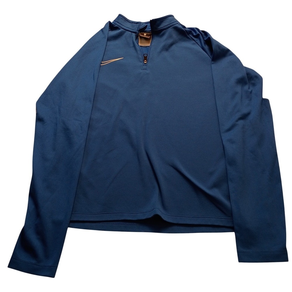 Nike Pullover Youth's Dri-FIT 1/4 Zip Training Top Blue White Size M Activewear